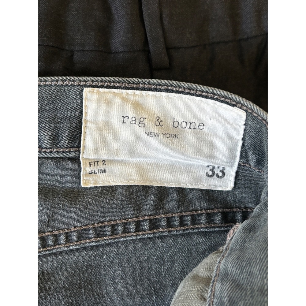 Rag & Bone Fit 2 Slim Jeans Minna Grey Made in USA M1223K510MIN 33 - Picture 2 of 8